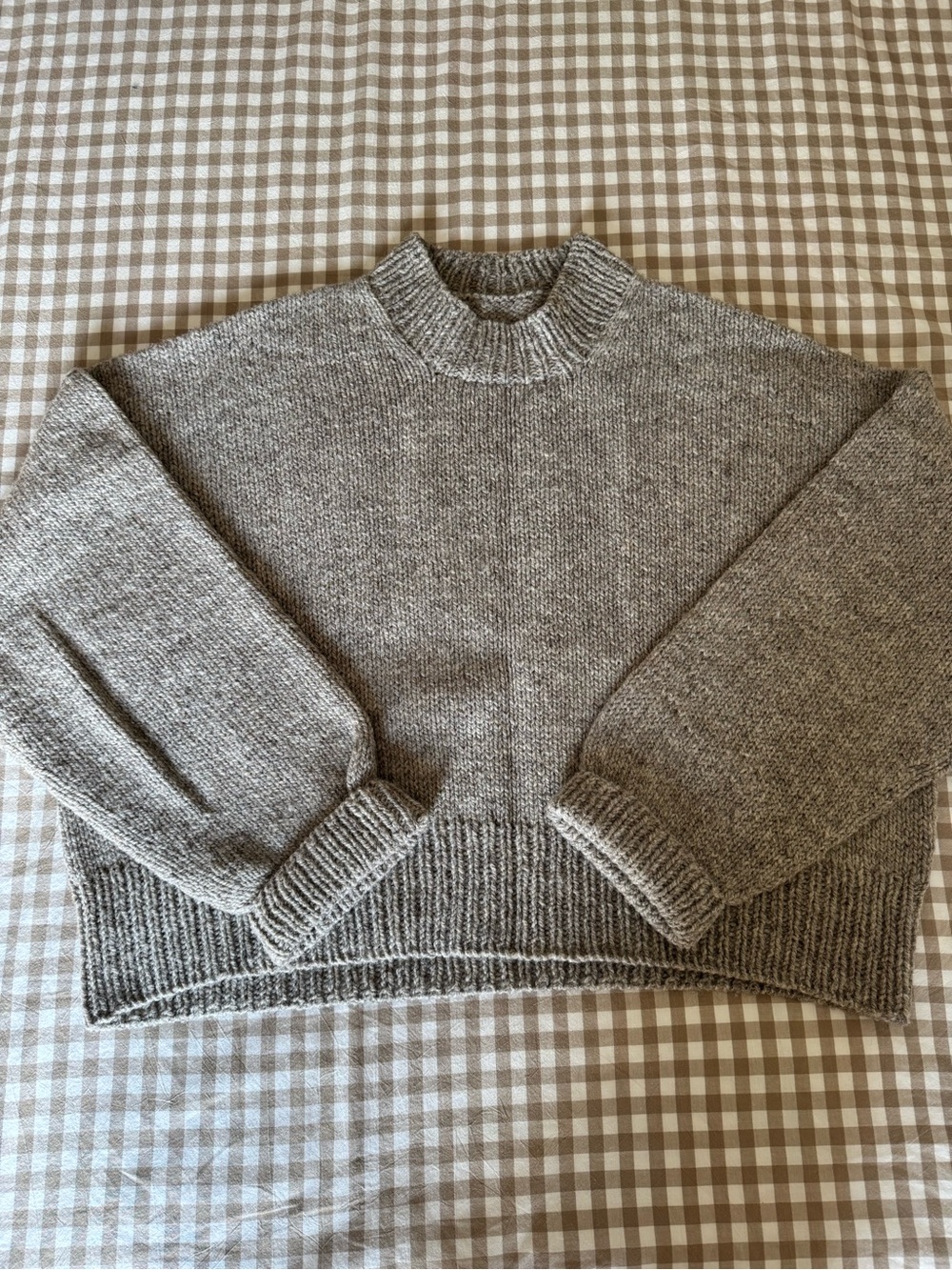 Handknit wool “babaa-esque” sweater